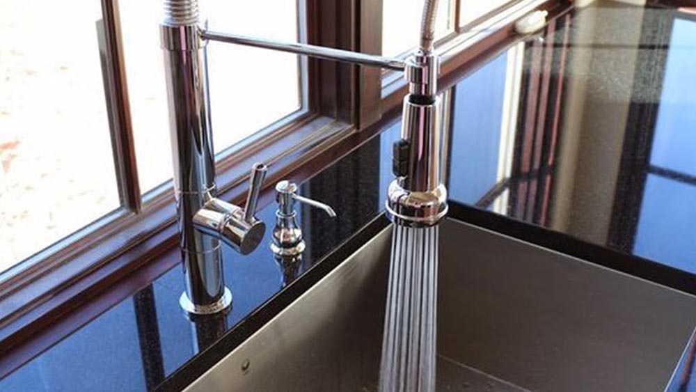 high-pressure water coming from tap in Cuyahoga Falls, OH