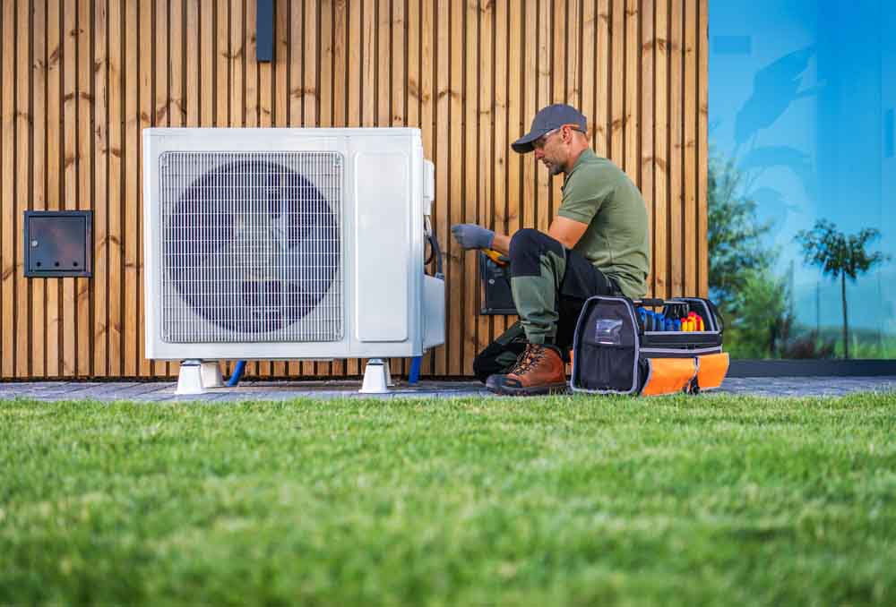 C. Lee technician installing an HVAC system