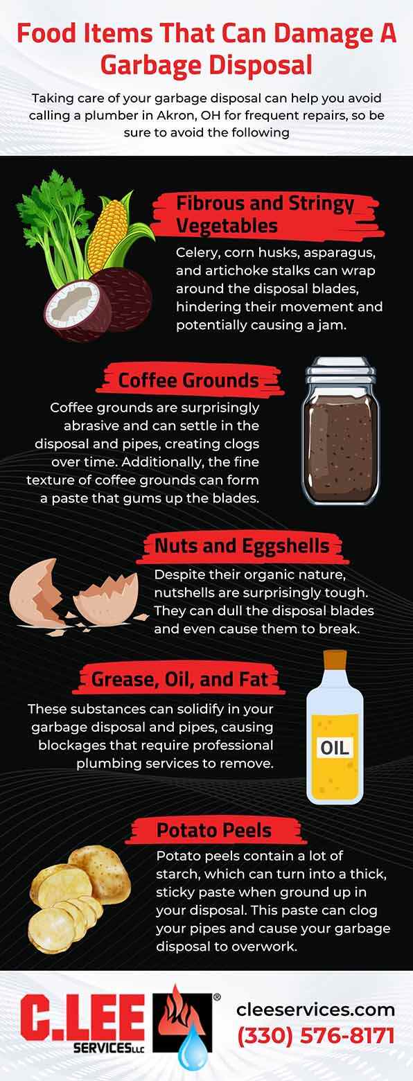 Food items that can damage a garbage disposal