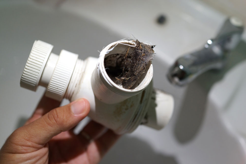 clogged drain pipes