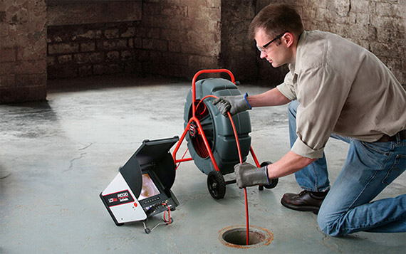 footage of sewer camera inspection